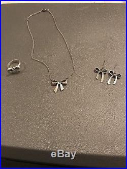 James Avery Necklace, Earrings, and Ring Bow Set