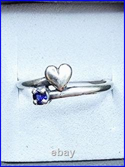 James Avery New Sterling Silver Wrapped In Love Sapphire Gemstone Band Ring