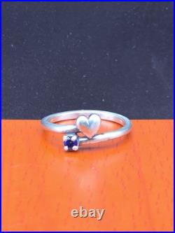 James Avery New Sterling Silver Wrapped In Love Sapphire Gemstone Band Ring