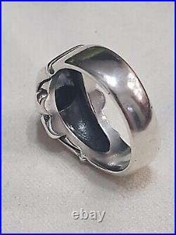 James Avery Onyx Oval Scroll Ring Size 6