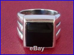 James Avery Onyx Ring Sterling Silver Size 6.5 Retired