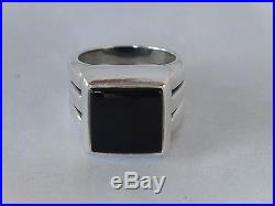 James Avery Onyx Ring Sterling Silver Size 6.5 Retired