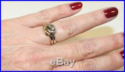 James Avery Original Lover's Knot Ring 14K Gold Sterling Silver
