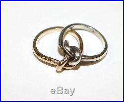 James Avery Original Lover's Knot Ring 14K Gold Sterling Silver