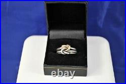 James Avery Original Lovers Knot 14K Gold Sterling Silver Double Band Ring Size9