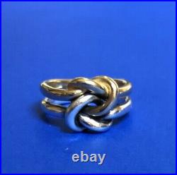 James Avery Original Lovers Knot Ring 14k Gold Sterling Silver