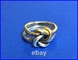 James Avery Original Lovers Knot Ring 14k Gold Sterling Silver