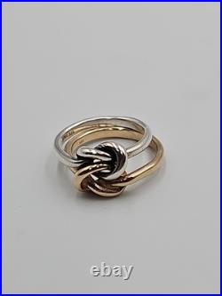 James Avery Original Lovers' Knot Ring Sterling Silver And 14K Gold Size 7 James Avery Original Lovers' Knot Ring Sterling Silver And 14K Gold Size 7