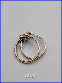 James Avery Original Lovers' Knot Ring Sterling Silver And 14K Gold Size 7 James Avery Original Lovers' Knot Ring Sterling Silver And 14K Gold Size 7