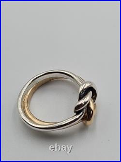 James Avery Original Lovers' Knot Ring Sterling Silver And 14K Gold Size 7 James Avery Original Lovers' Knot Ring Sterling Silver And 14K Gold Size 7