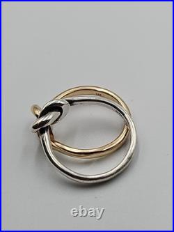 James Avery Original Lovers' Knot Ring Sterling Silver And 14K Gold Size 7 James Avery Original Lovers' Knot Ring Sterling Silver And 14K Gold Size 7