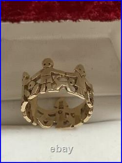 James Avery Paper Doll Ring 14k Yellow Gold Size 7.5 Very Nice & In Great Shape