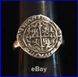 James Avery Pieces Of Eight Coin Ring Sterling Silver Size 8 Rare Retired