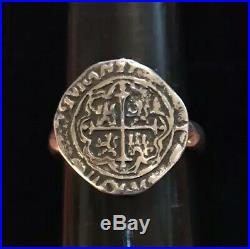 James Avery Pieces Of Eight Coin Ring Sterling Silver Size 8 Rare Retired