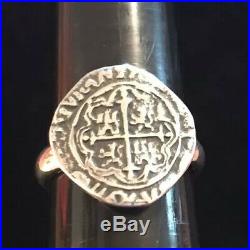 James Avery Pieces Of Eight Coin Ring Sterling Silver Size 8 Rare Retired