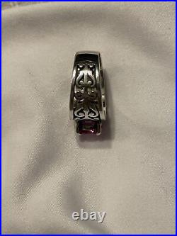 James Avery Pink Sapphire Beautiful Scroll Ring. Size 5. Sterling. Gorgeous HTF