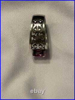 James Avery Pink Sapphire Beautiful Scroll Ring. Size 5. Sterling. Gorgeous HTF