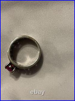 James Avery Pink Sapphire Beautiful Scroll Ring. Size 5. Sterling. Gorgeous HTF