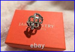 James Avery Quatrefoil Blossom Flower Ring Sterling Silver Size 8.5 Retired