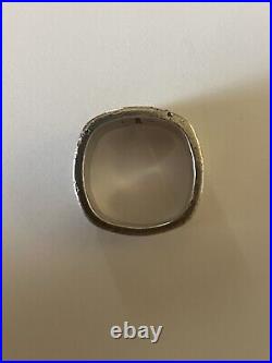 James Avery RARE Retired Sterling Silver Heavy Large Men's Cross Ring Size 12
