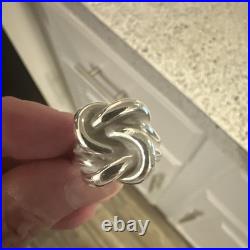 James Avery RARE Sterling Silver Large & Heavy Love Knot Ring Size 6