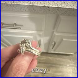 James Avery RARE Sterling Silver Large & Heavy Love Knot Ring Size 6