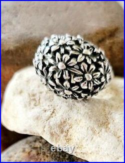 James Avery RARE! WIDE Margarita Flower Dome Ring Size 5 Can Be Resized