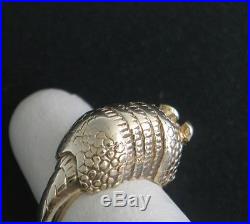 James Avery RETIRED 14K Yellow Gold Armadillo Ring, Size 4 No Reserve