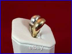 James Avery RETIRED 14K Yellow Gold & Sterling Silver Puzzle Ring Size 5