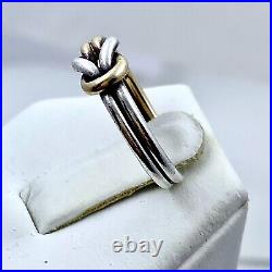 James Avery RETIRED 14K and Sterling LOVERS' KNOT Ring Size 6.0