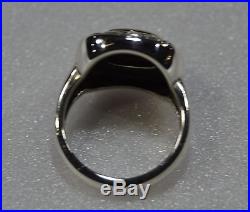 James Avery RETIRED 14k Gold and Sterling Silver Square Beaded Dome Ring