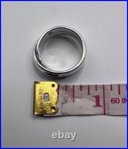 James Avery RETIRED 925 Silver Crossover Double Band Ring size 7