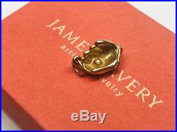 James Avery RETIRED Baseball Glove Pendant Charm 14K Yellow Gold Cut Jump Ring
