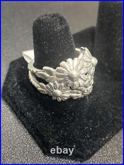 James Avery RETIRED Flower Cluster Ring Size 9.925 Sterling Silver