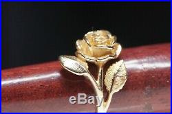 James Avery RETIRED Large Rose Ring Size 6.5 Yellow Gold