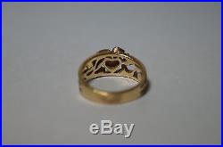 James Avery RETIRED Open Floral Heart Ring 14K Size 6