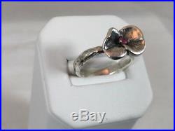 James Avery RETIRED/RARE Flower Pansy Blossom Ring Size 5.75