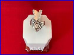 James Avery RETIRED RARE Sterling Silver Dove Bypass Ring Size 6.75 7