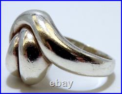 James Avery RETIRED STERLING SILVER Nice CIRCLE KNOT Cocktail RING Sz 7