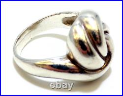 James Avery RETIRED STERLING SILVER Nice CIRCLE KNOT Cocktail RING Sz 7
