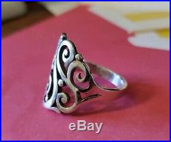 James Avery RETIRED Sorento Scroll Sterling Silver Ring Size 10