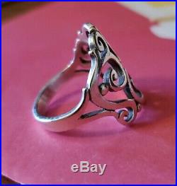 James Avery RETIRED Sorento Scroll Sterling Silver Ring Size 10