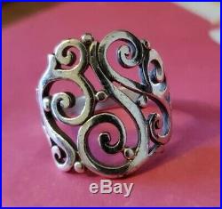 James Avery RETIRED Sorento Scroll Sterling Silver Ring Size 10