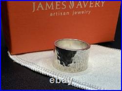 James Avery RETIRED Sterling Silver Hammered Wide Band Ring Size 7.25 James Avery RETIRED Sterling Silver Hammered Wide Band Ring Size 7.25