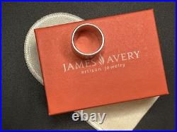 James Avery RETIRED Sterling Silver Hammered Wide Band Ring Size 7.25