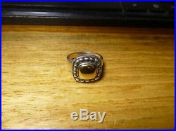 James Avery RETIRED Sterling Silver and 14K Gold Beaded Dome Ring Size 8