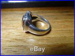 James Avery RETIRED Sterling Silver and 14K Gold Beaded Dome Ring Size 8