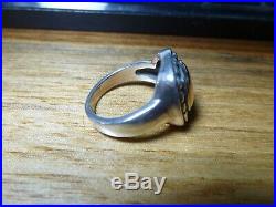 James Avery RETIRED Sterling Silver and 14K Gold Beaded Dome Ring Size 8