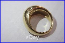 James Avery RETRED Ring 14K Hammered Yellow Gold Dome Ring