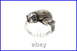 James Avery Racoon Ring Size 8 Sterling Silver 925 Retired Animal Rare